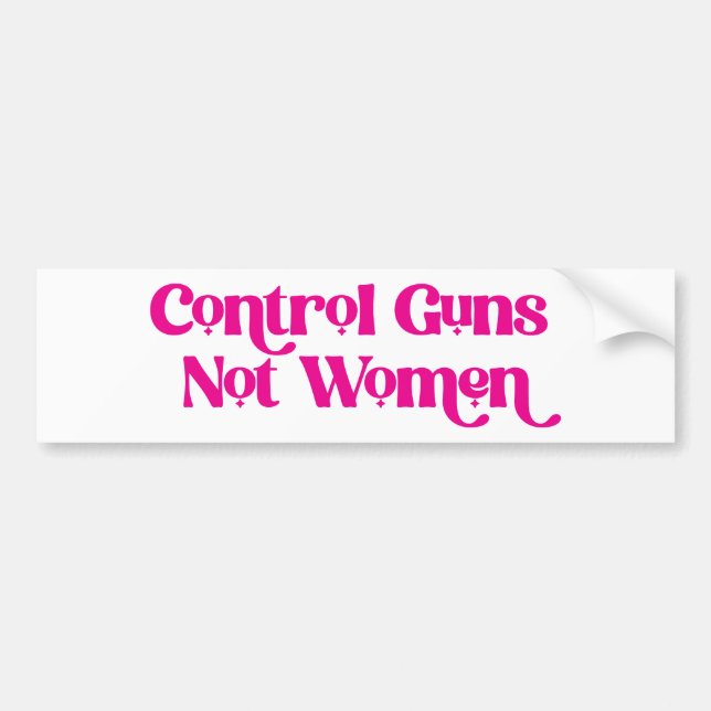 Adesivo Para Carro Girt Font Pink Control Guns Não Mulheres (Frente)