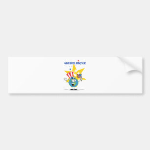 Adesivo Para Carro Globo com bandeira americana