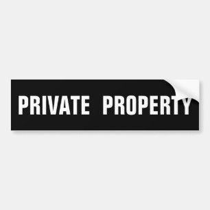 ADESIVO PARA CARRO GLOSSY STICKER DE PROPRIEDADE PRIVADA