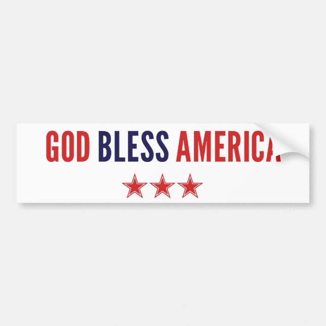 Adesivo Para Carro God Bless America (Frente)