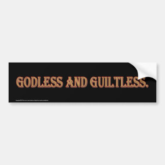 Adesivo Para Carro Godless e Guiltless.