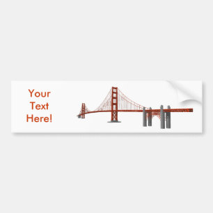 Adesivo Para Carro Golden gate bridge: modelo 3D: