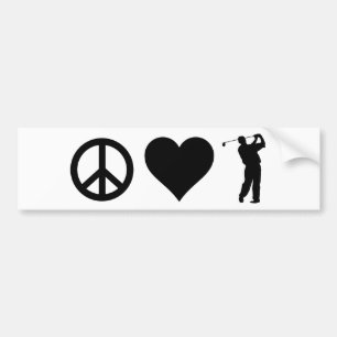 Adesivo Para Carro Golfe do amor da paz