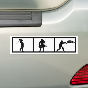 Adesivo Para Carro Golfista Frustrado Joga Sua Bolsa