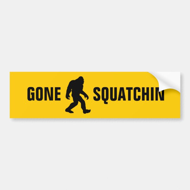 Adesivo Para Carro Gone Squatchin (Frente)