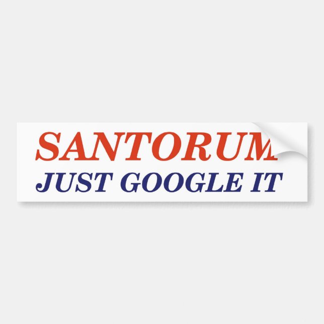 Adesivo Para Carro Google Santorum (Frente)