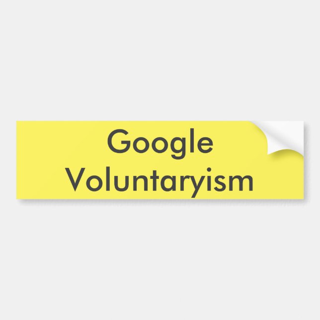 Adesivo Para Carro Google Voluntaryism (Frente)