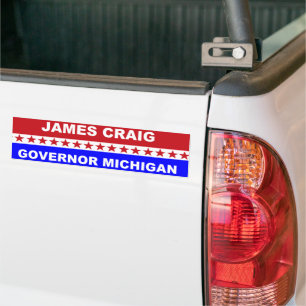 Adesivo Para Carro Governador James Craig Michigan