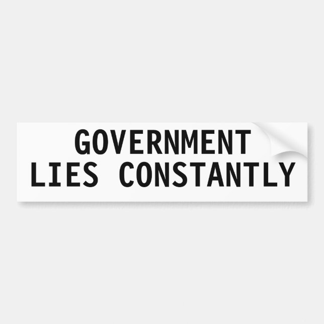 Adesivo Para Carro Government lies constantly (Frente)