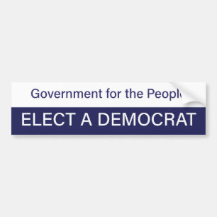 Adesivo Para Carro Governo das Pessoas; Eleve um democrata