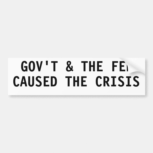 ADESIVO PARA CARRO GOVERNO E FED CAUSARAM A CRISE (Frente)