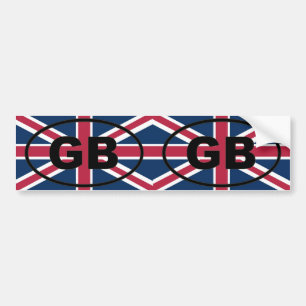 Adesivo Para Carro Grâ Bretanha - GB - oval europeu