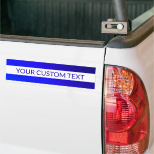 Adesivo Para Carro Gradiente Azul & Texto Editável na Faixa Branca