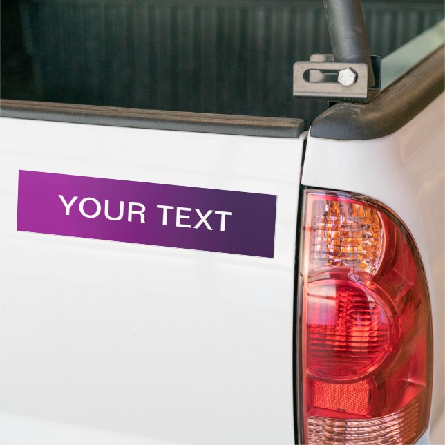 Adesivo Para Carro Gradiente Ombre Roxo Moderno & Texto Branco Editáv (No caminhão)