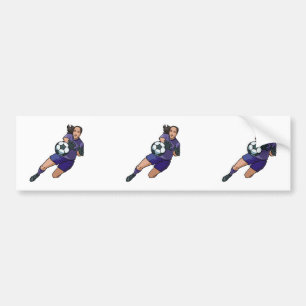 Adesivo Para Carro gráfico goleiro de futebol feminino