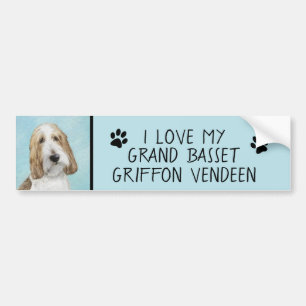 Adesivo Para Carro Grand Basset Griffon Vendeen - Arte Cão Original