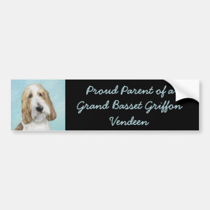 Adesivo Para Carro Grand Basset Griffon Vendeen - Arte Original para