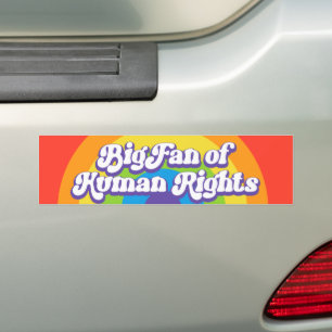 Adesivo Para Carro Grande Fã Da Igualdade De Direitos Humanos LGBTQ+