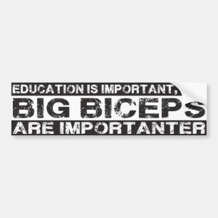 Adesivo Para Carro Grandes Biceps são importantes - Engraçada Bumper