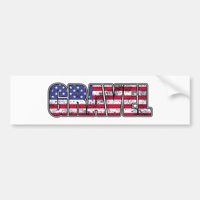 Adesivo Para Carro Gravel Cycling American Flag (Frente)
