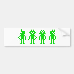 Adesivo Para Carro Green pixel robôs