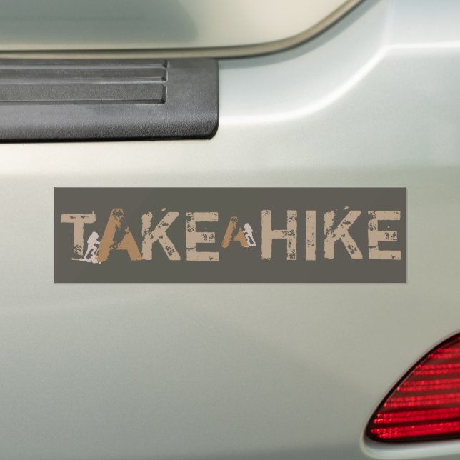 Adesivo Para Carro Grnge Take a Hike Typografia (No carro)