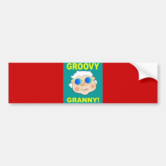 Adesivo Para Carro Groovey Granny Cartoon (Frente)