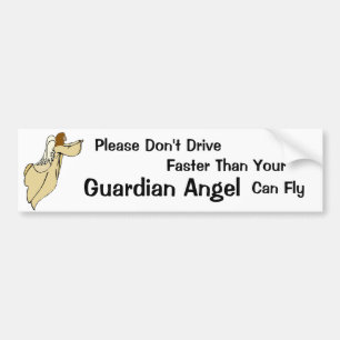 Adesivo Para Carro Guardian Angel Bumper Sticker