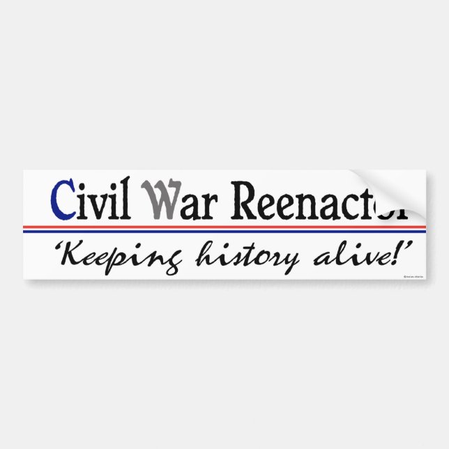 Adesivo Para Carro Guerra civil Reenactor Bumpersticker (Frente)