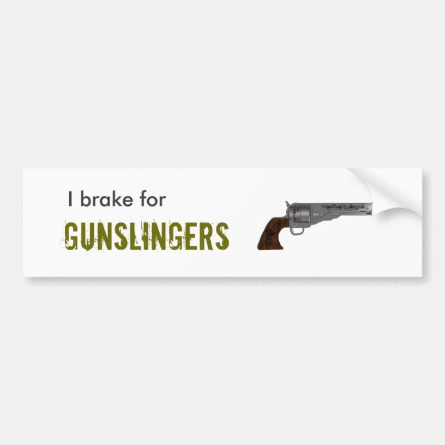 Adesivo Para Carro Gunslinger Bumpersticker (Frente)