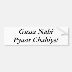 Adesivo Para Carro Gussa Nahi Pyaar Chahiye