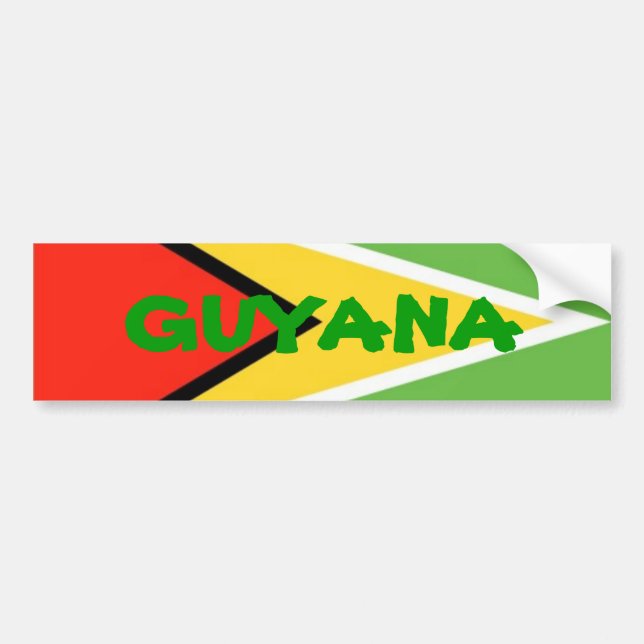 Adesivo Para Carro Guyana-Bandeira, GUYANA (Frente)