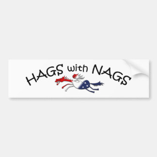Adesivo Para Carro Hags com Nags Patriotic Bumper Sticker