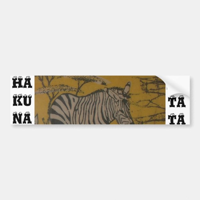 Adesivo Para Carro Hakuna Matata African Safari Customize Image (Frente)