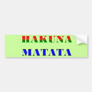 Adesivo Para Carro Hakuna Matata/frase africana para de "o presente