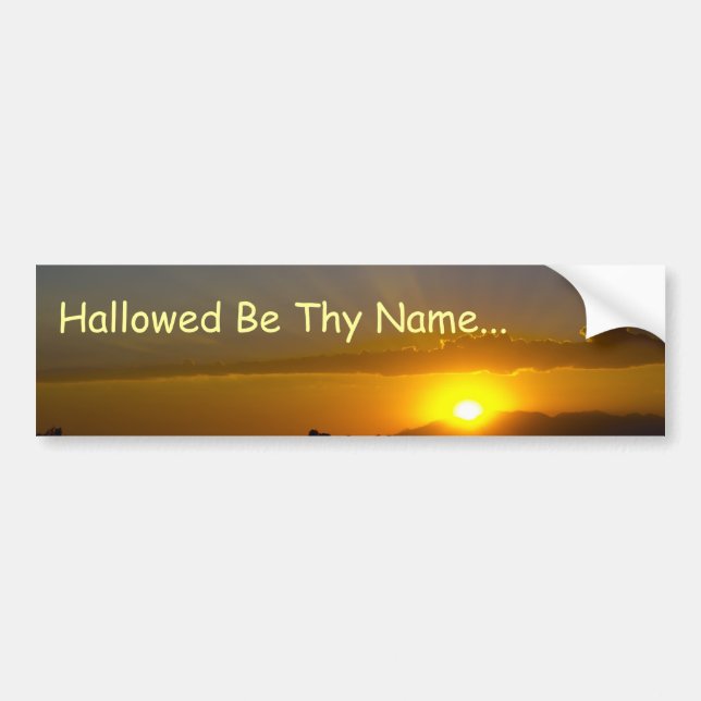 Adesivo Para Carro Hallowed seja Thy nome (Frente)