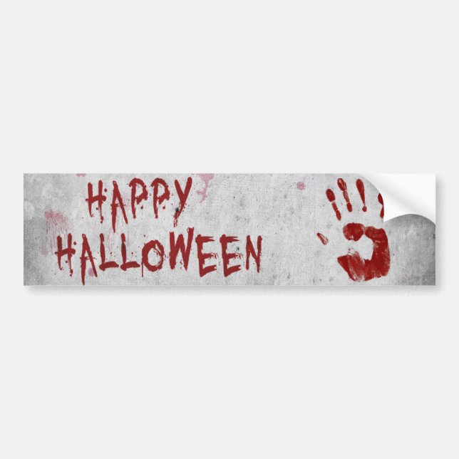 Adesivo Para Carro Halloween Bloody Handprint (Frente)
