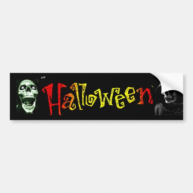Adesivo Para Carro Halloween Bumpersticker (Frente)