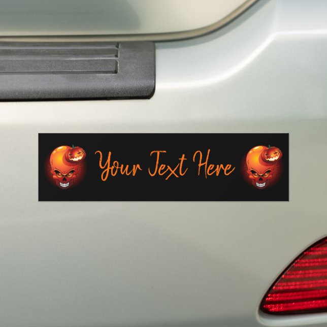 Adesivo Para Carro Halloween Skull e Pumpkin (No carro)