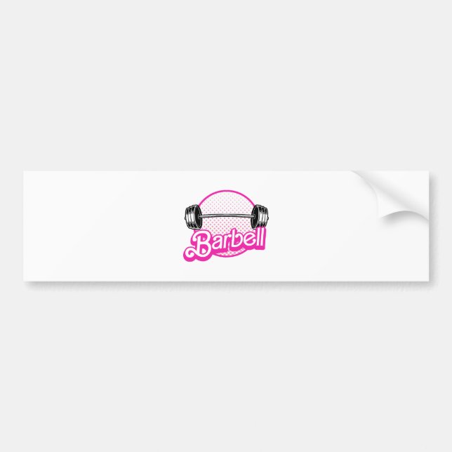 Adesivo Para Carro Halteres - rosa (Frente)