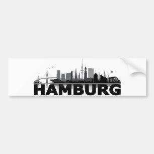 Adesivo Para Carro Hamburgo City Skyline autocolante de automóvel,