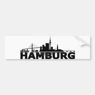 Adesivo Para Carro Hamburgo City Skyline autocolante de automóvel,