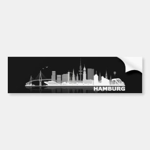Adesivo Para Carro Hamburgo City Skyline autocolante de automóvel,
