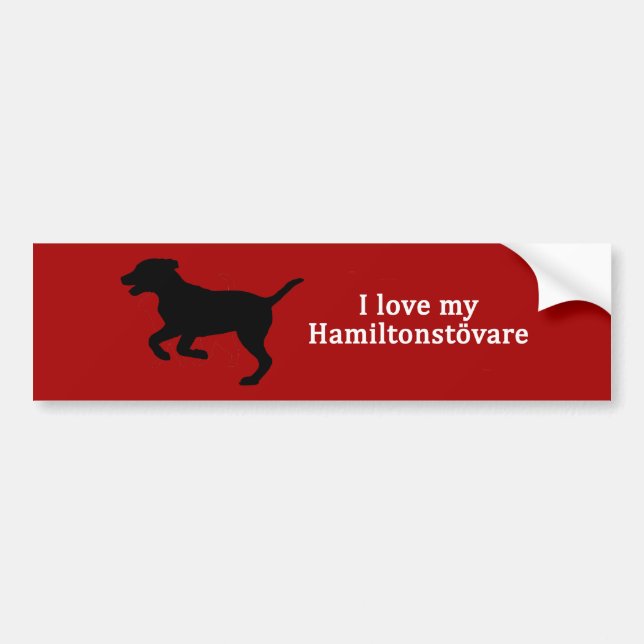 Adesivo Para Carro Hamiltonstovare Dog Love (Frente)