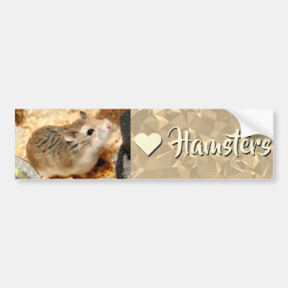 Adesivo Para Carro Hammyville - Eu Amo Hamster
