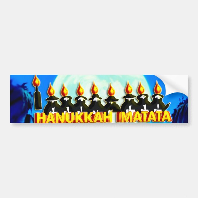 Adesivo Para Carro Hanukka Matata (Frente)