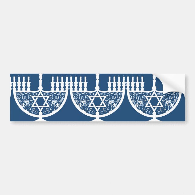 Adesivo Para Carro Hanukkah Menorah (Frente)