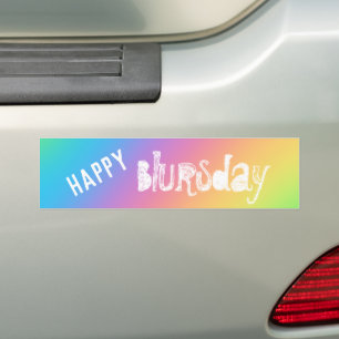 Adesivo Para Carro Happy Blursday Funny Bumper Sticker
