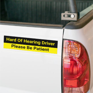 Adesivo Para Carro Hard of Hearing Driver Caution