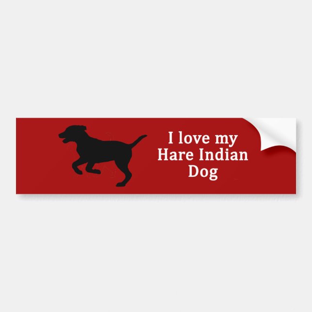 Adesivo Para Carro Hare Indian Dog Love (Frente)